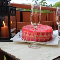 Rosé Sekttorte 